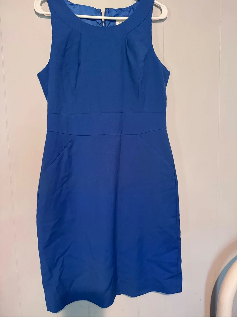 J. Crew Sleeveless Sheath Dress in Royal Blue